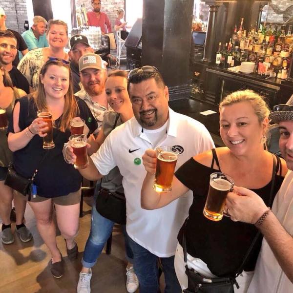 a group of people posing for the camera