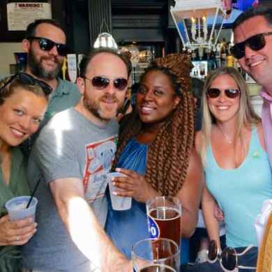 a group of people posing for the camera
