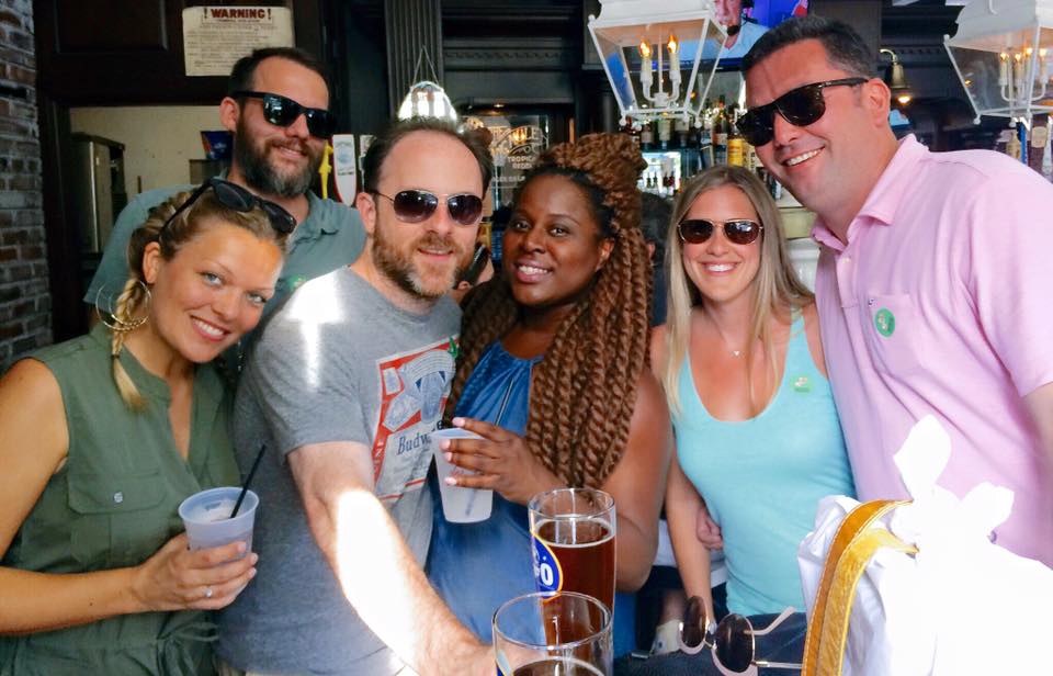 a group of people posing for the camera